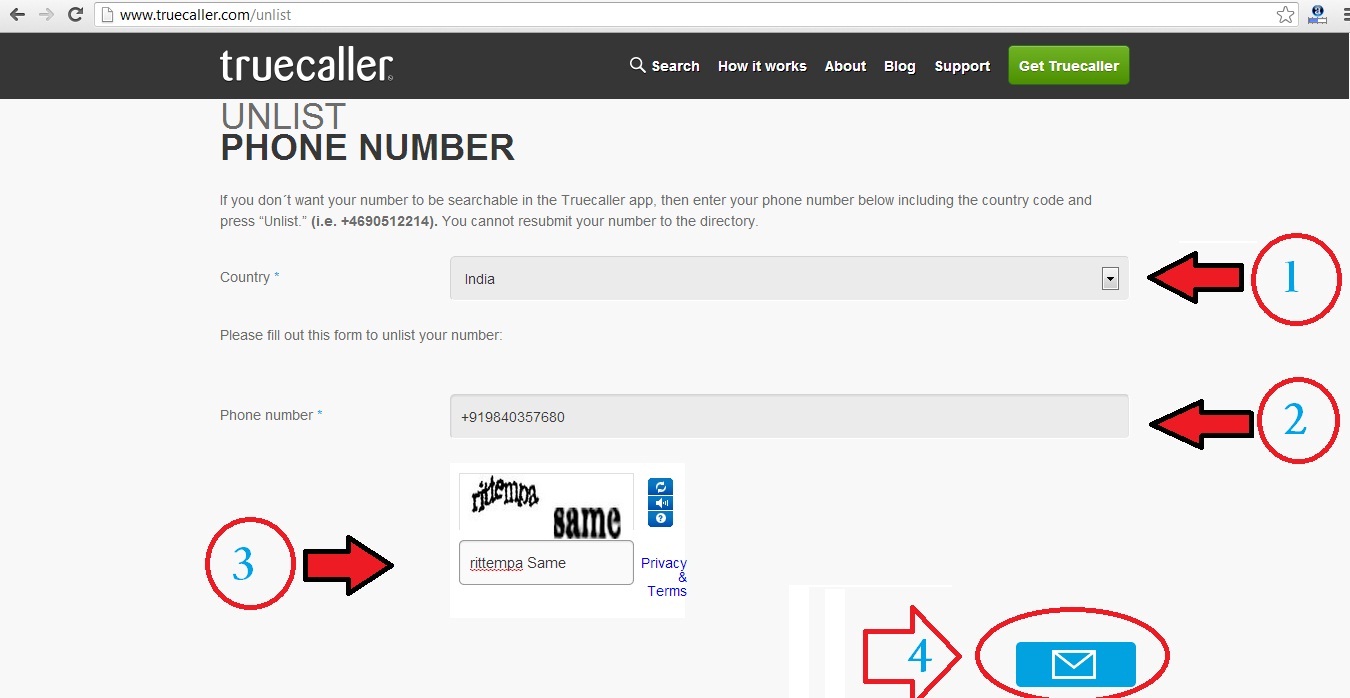 TrueCaller Unlist, Unlist TrueCaller, Number From TrueCaller