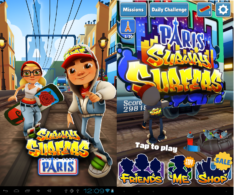 Subway surfers: Paris for iPhone - Download