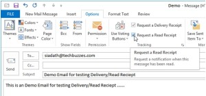 Options Tab on Outlook 2013, Techbuzzes