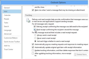 Tracking Outlook 2013, Outlook 2013 tracking, techbuzzes