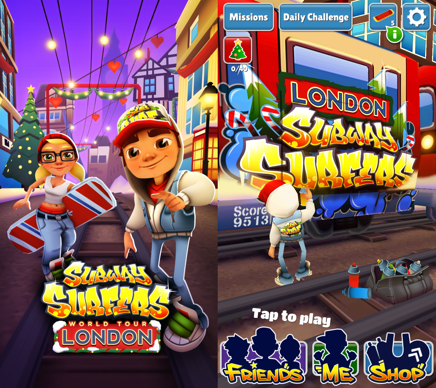 Latest and new update for Subway Surfers (London Tour) for Android and iOS