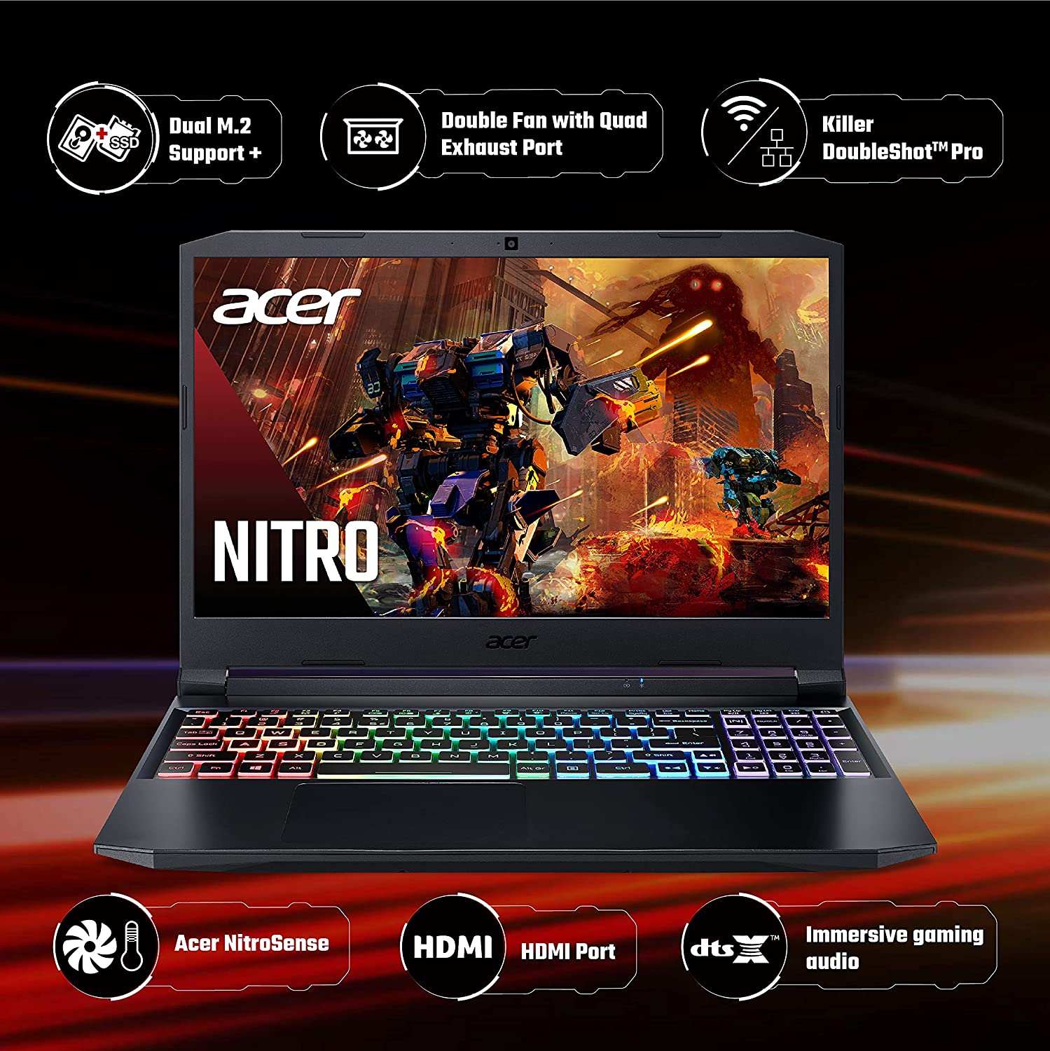 Best gaming laptop under 80000, techbuzzes, acer nitro 5