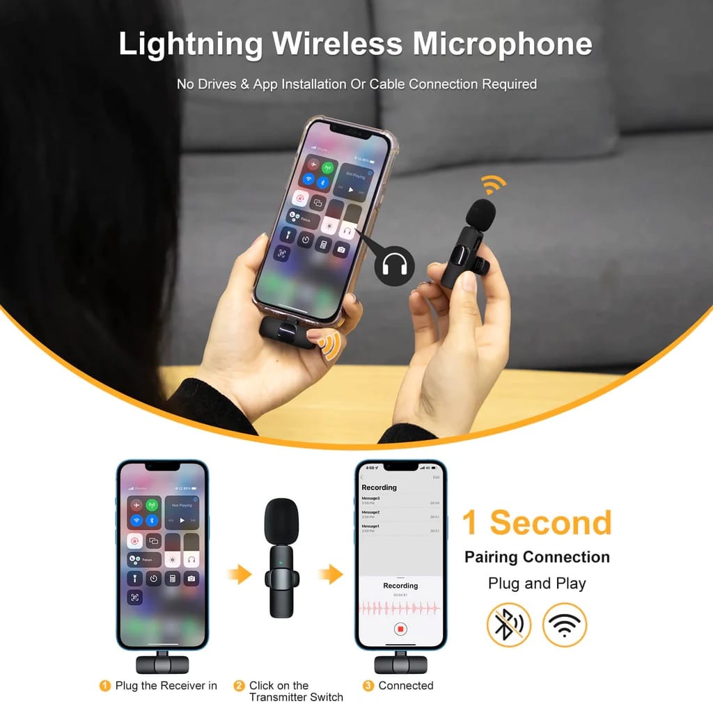 Bluetooth microphone for iPhone, wireless microphone for iPhone