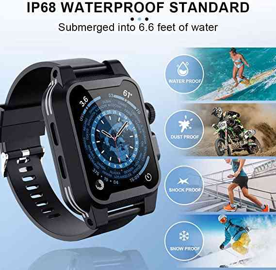 EFFUN Waterproof Case and Band, best apple watch band for swimming, apple watch band for swimming, watch band for swimming, 