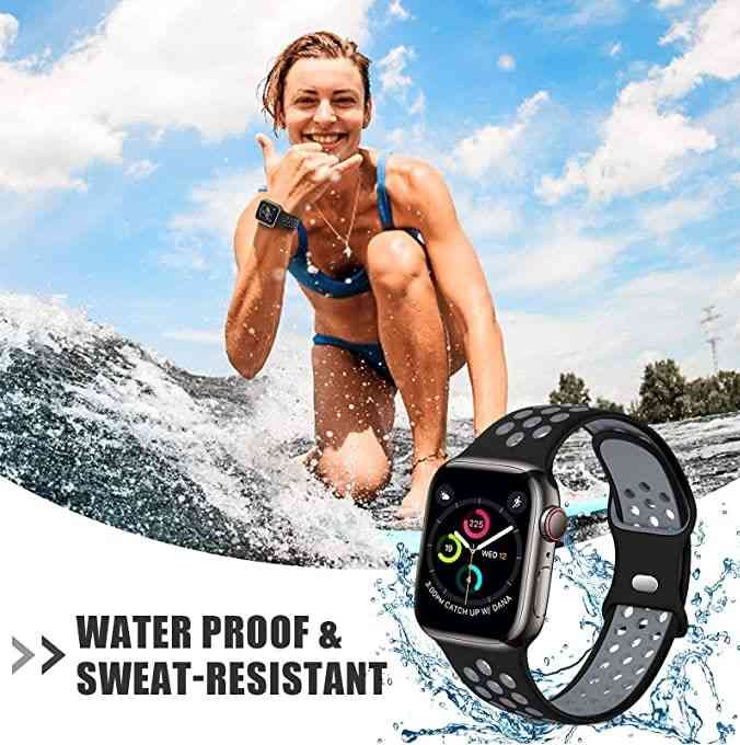 EOMTAM Breathable Watch Strap, best apple watch band for swimming, apple watch band for swimming, watch band for swimming, 