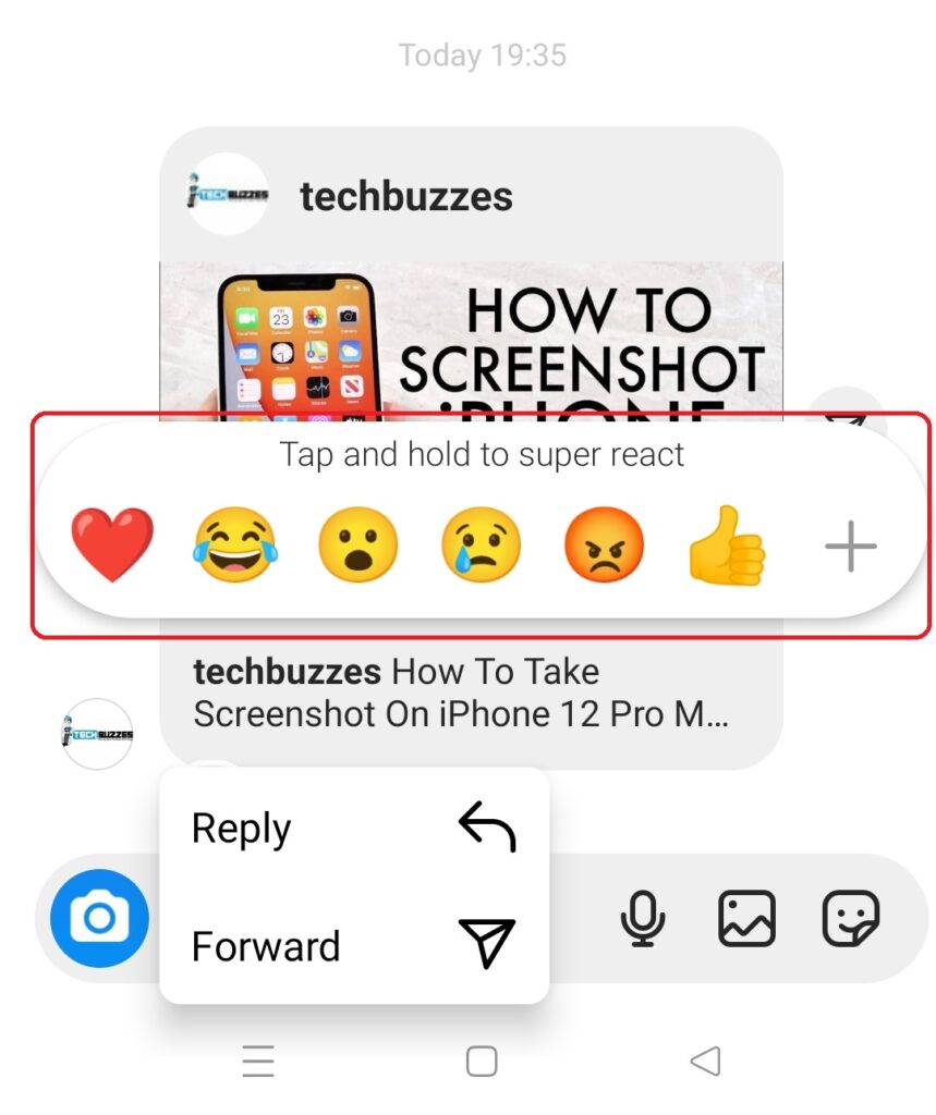 Can't react To messages On Instagram