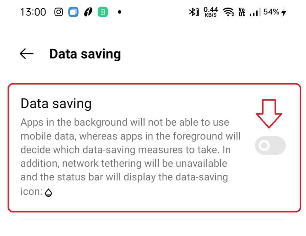 Android Data Saver Settings,